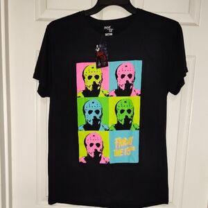 Friday The 13th Jason Voorhees Black Light Womens Boyfriend T Pop Art
